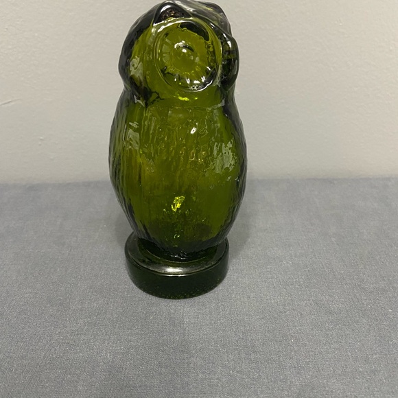 VTG Pilgrim Art Glass Forest Green Owl Hand/Mold Blown Glass Paperweight Retro - Picture 7 of 17